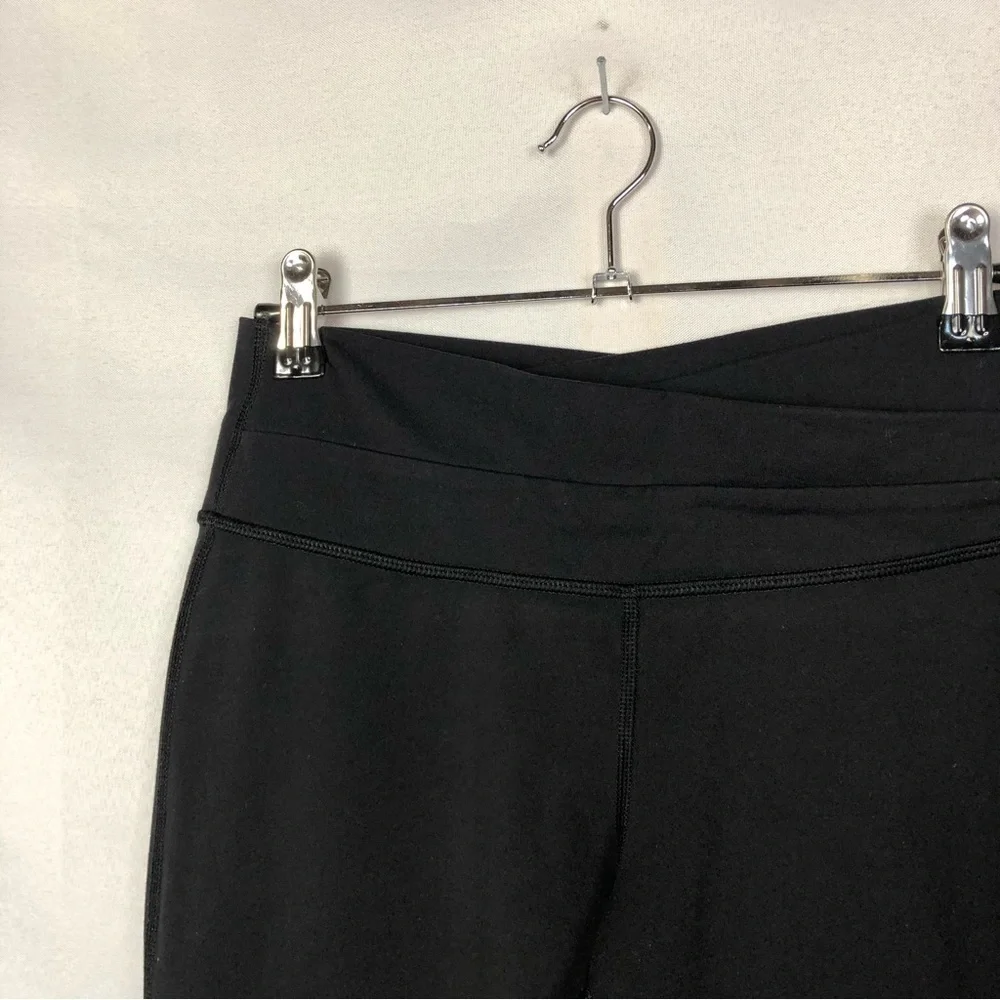 Lululemon‎ Astro Black Criss Cross Waistband Flared Leg Yoga Pant 6
